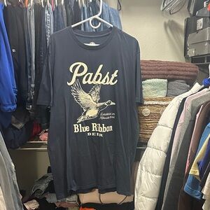 Pabst Blue Ribbon Men's Navy T-Shirt